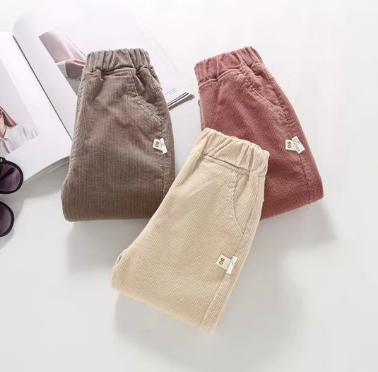 Girls' corduroy trousers with rabbit print – Kali
