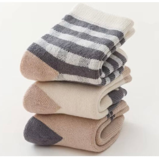 Chaussettes d’hiver doublées pour enfant 100% coton