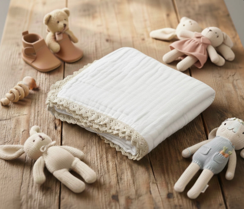 Load image into Gallery viewer, Soft Cotton Boho Muslin Baby Blanket – Kali
