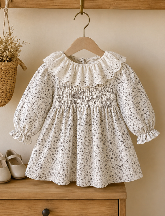 Autumn Floral Cotton Dress – Autumn-Winter
