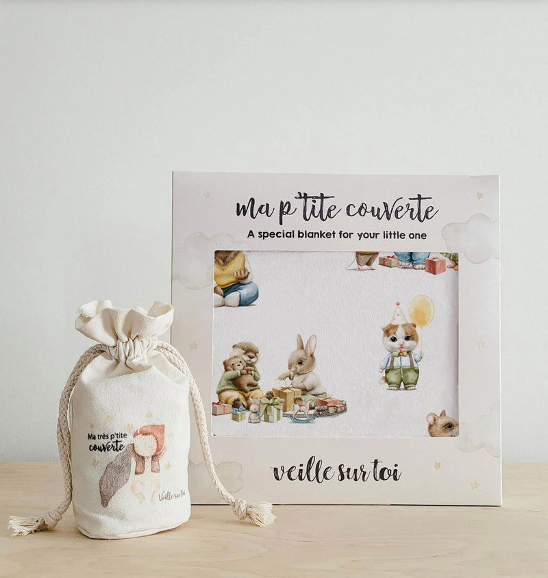 Load image into Gallery viewer, Couvertures emmaillotage de la marque Veille sur toi - Boutique Kaki Lilas
