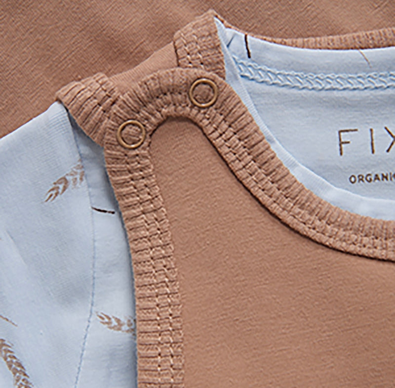 Load image into Gallery viewer, Fixoni Boy's Blue and Brown Baby Set
