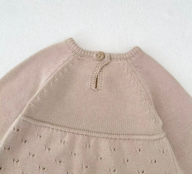 Chargez l'image dans la visionneuse de la galerie, Combinaison bébé fille en tricot de coton doux – Kali
