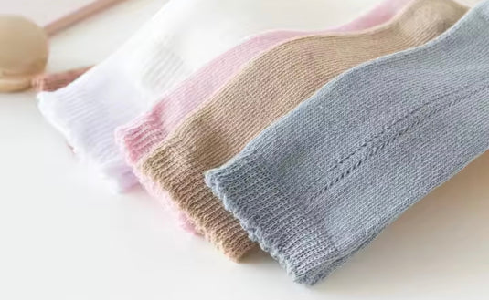 Chaussettes hautes bébé fille coton doux – automne – Kali - Boutique Kaki Lilas