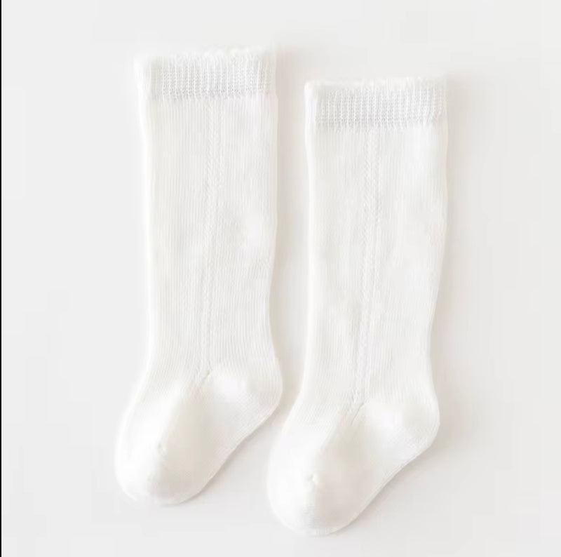 Load image into Gallery viewer, Baby girl's soft cotton knee-high socks - autumn - Kali
