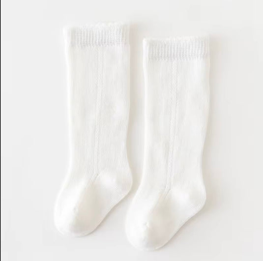 Baby girl's soft cotton knee-high socks - autumn - Kali