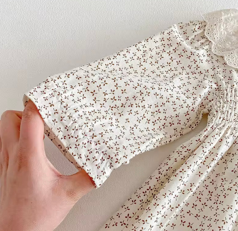 Load image into Gallery viewer, Autumn Floral Cotton Dress – Autumn-Winter
