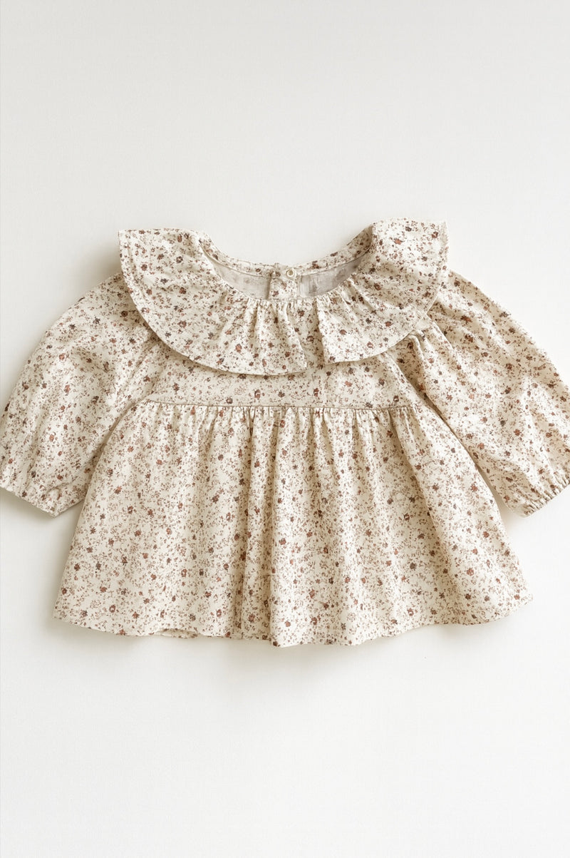 Load image into Gallery viewer, Chemise bébé imprimée fleurs – Blush - Boutique Kaki Lilas
