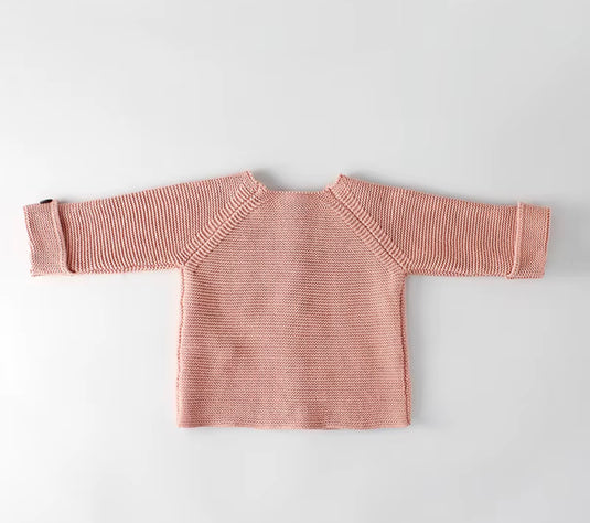 Baby girl's knitted cotton cardigan