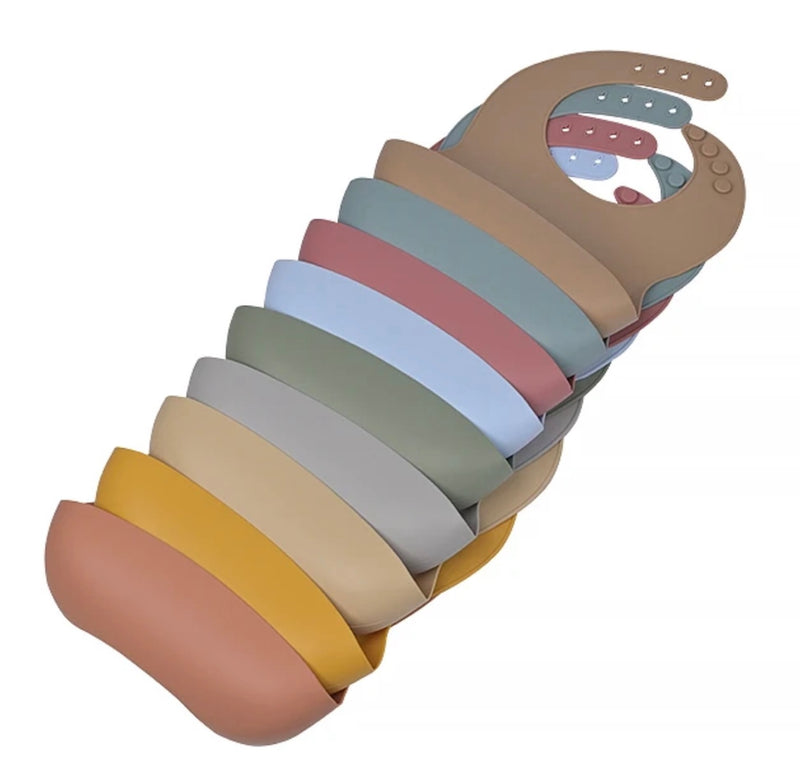 Load image into Gallery viewer, Bavoir bébé en silicone souple et imperméable – Kali - Boutique Kaki Lilas
