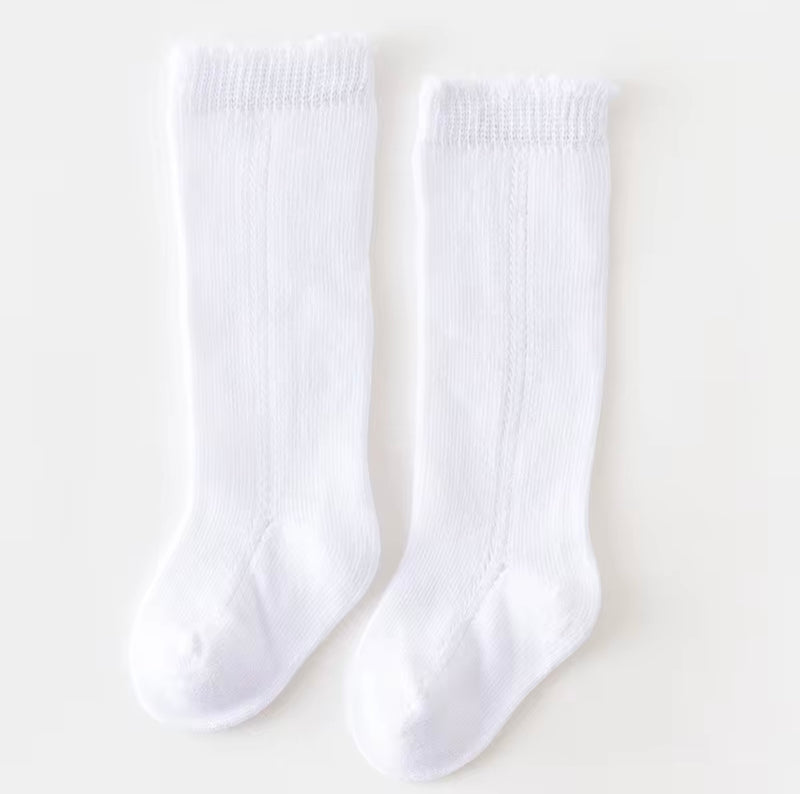 Load image into Gallery viewer, Baby girl's soft cotton knee-high socks - autumn - Kali
