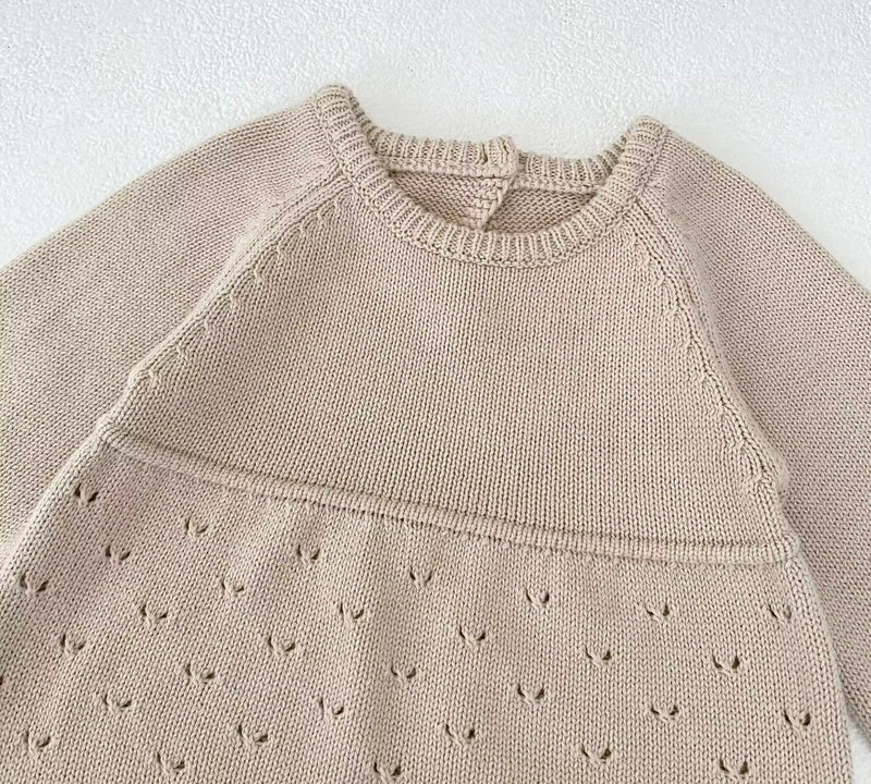 Chargez l'image dans la visionneuse de la galerie, Combinaison bébé fille en tricot de coton doux – Kali
