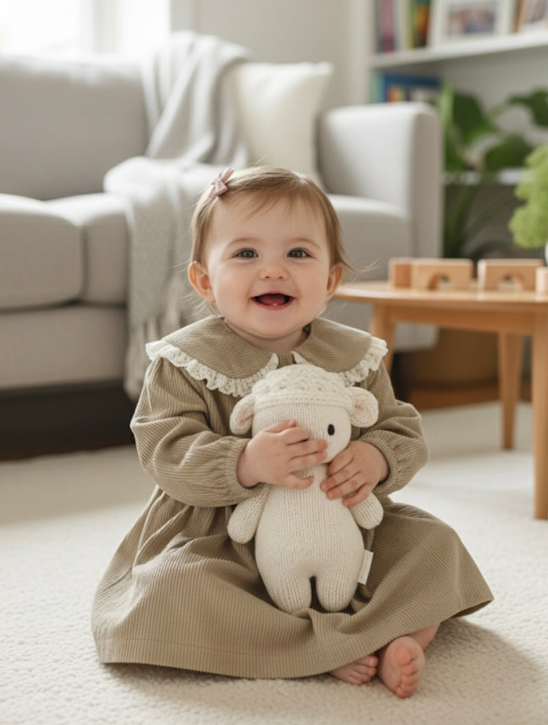 Load image into Gallery viewer, Girls' two-tone corduroy dress – Kali
