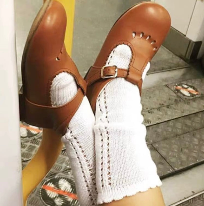 Load image into Gallery viewer, Chaussettes hautes bébé fille coton doux – automne – Kali - Boutique Kaki Lilas
