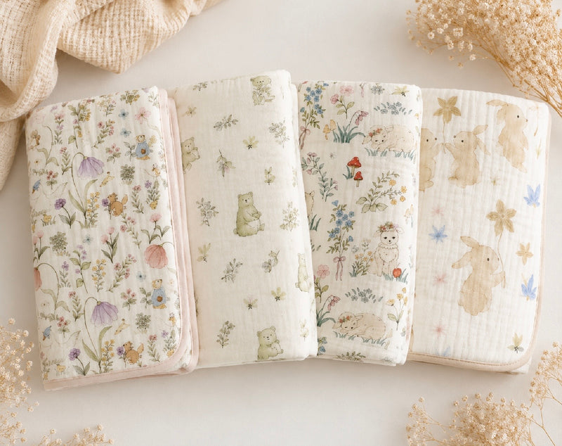 Load image into Gallery viewer, Soft &amp; light organic cotton and bamboo baby muslin – Kali

