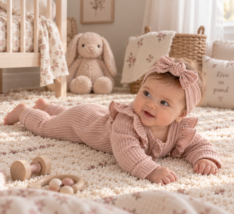 Load image into Gallery viewer, Baby girl boho style romper with matching headband
