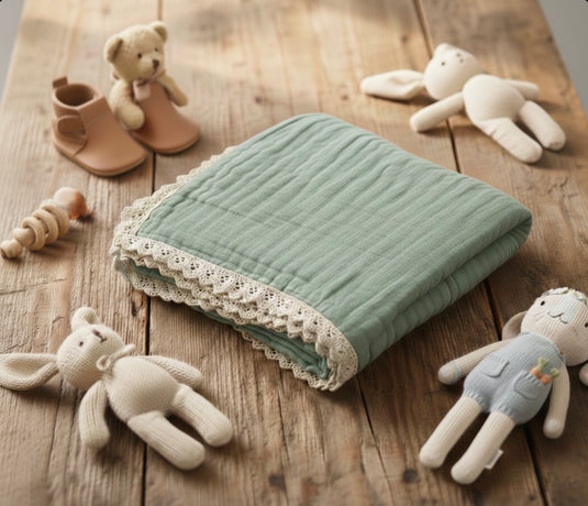 Soft Cotton Boho Muslin Baby Blanket – Kali