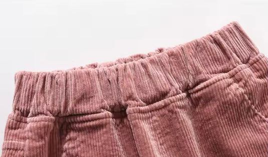 Girls' corduroy trousers with rabbit print – Kali