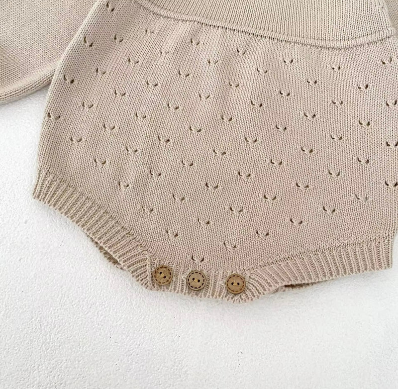 Chargez l'image dans la visionneuse de la galerie, Combinaison bébé fille en tricot de coton doux – Kali
