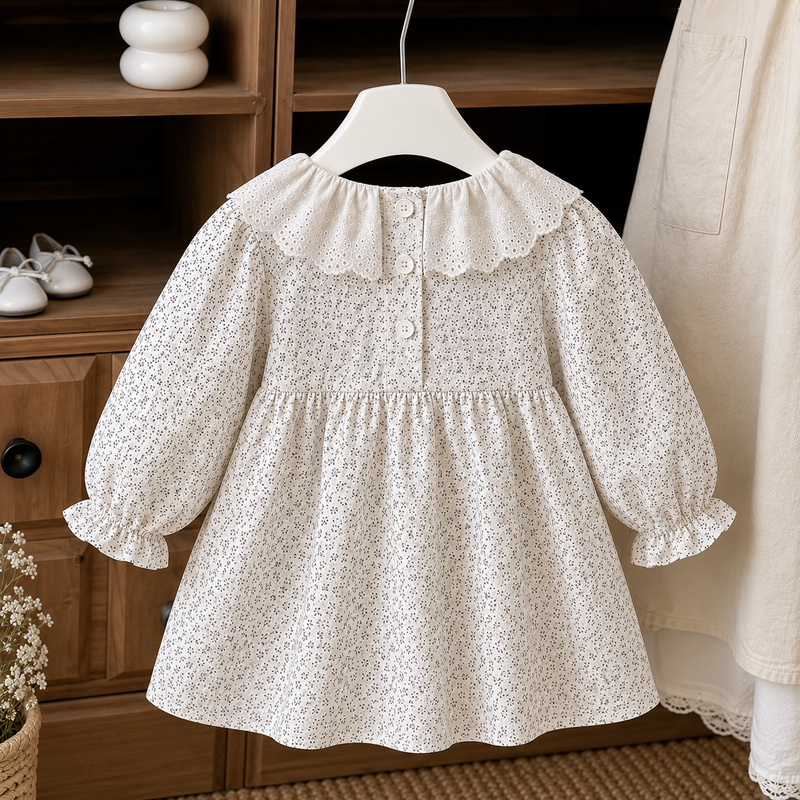 Load image into Gallery viewer, Autumn Floral Cotton Dress – Autumn-Winter
