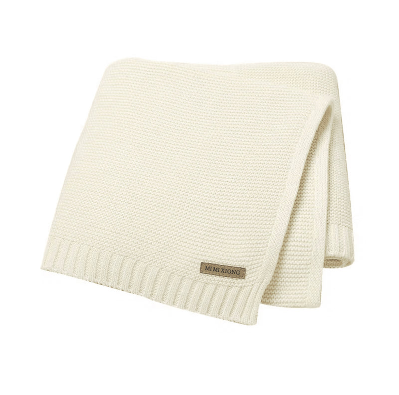 Load image into Gallery viewer, Couverture tricotée bébé en coton 100 % – Modèle Kali - Boutique Kaki Lilas
