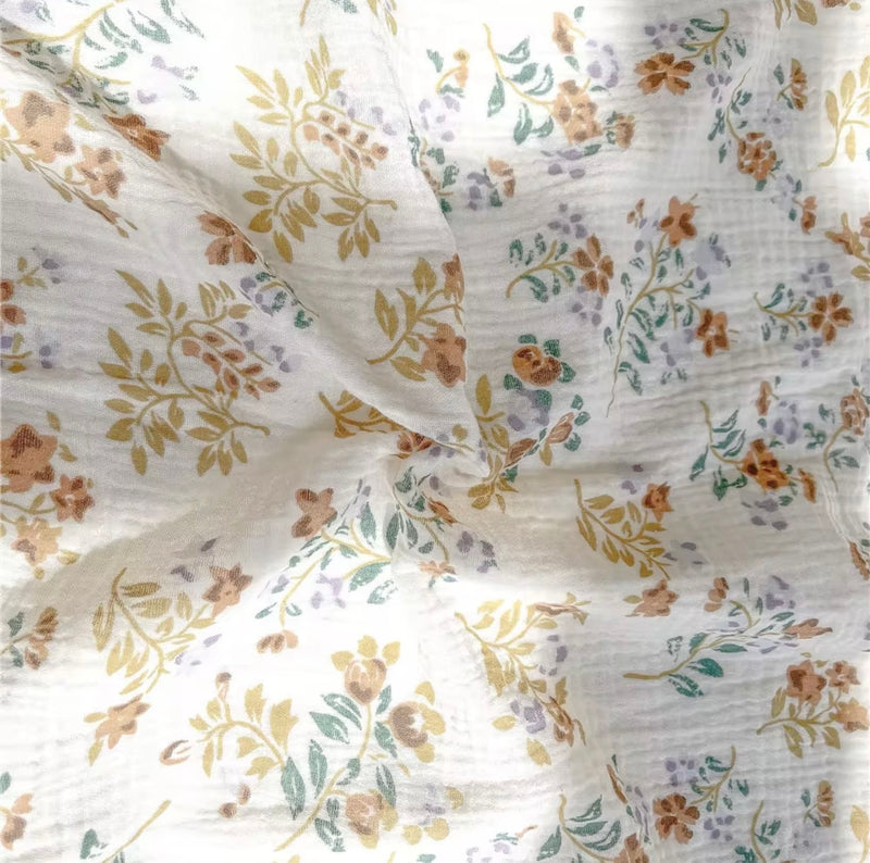 Load image into Gallery viewer, Mousseline bébé 100 % coton à motifs – Kali - Boutique Kaki Lilas
