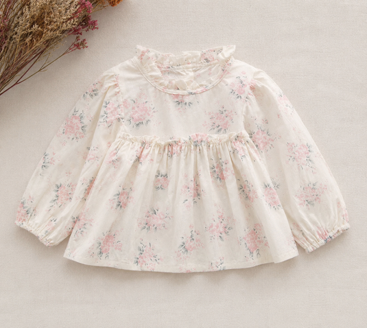 Baby girl's Floralie cotton blouse – Autumn-Winter
