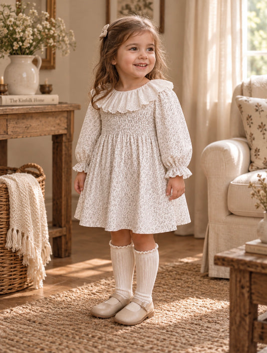 Autumn Floral Cotton Dress – Autumn-Winter