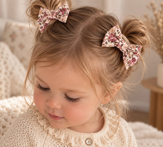 Nœuds à cheveux en tissu à motifs – Automne-Hiver