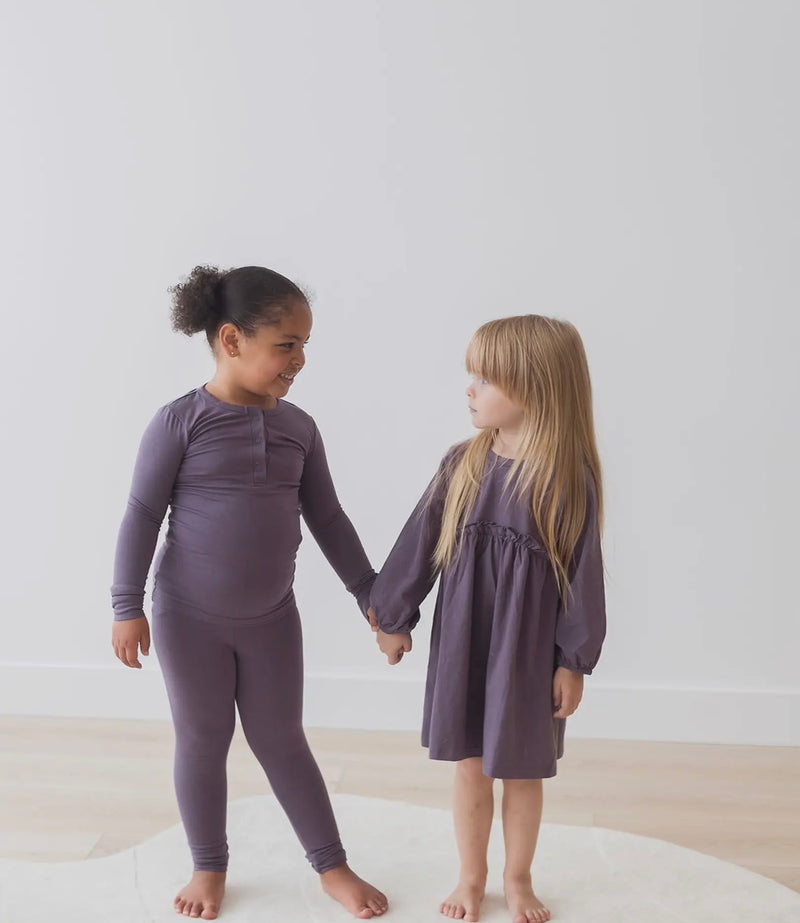 Load image into Gallery viewer, Ensemble Henley à manches longues | Sureau - Boutique Kaki Lilas
