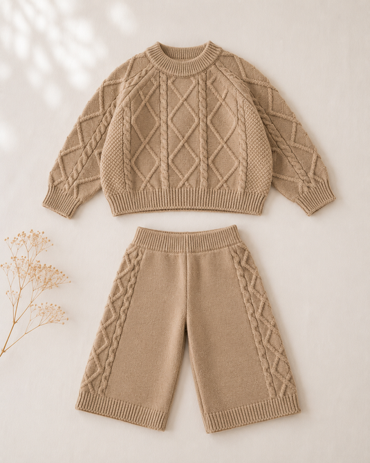 Ensemble Kali de pantalons et pulls en tricot chauds – Automne-Hiver