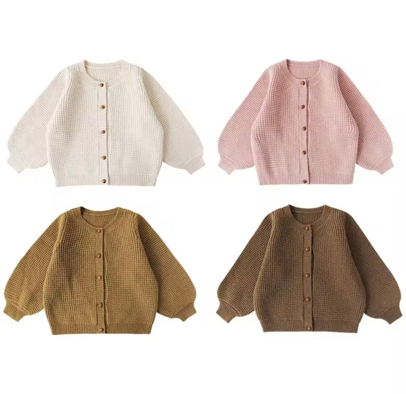 Load image into Gallery viewer, Soft knit vintage baby girl cardigan for Kali
