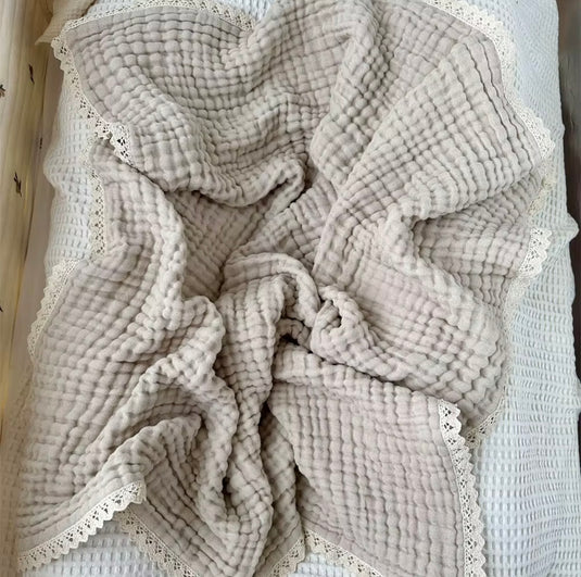 Soft Cotton Boho Muslin Baby Blanket – Kali