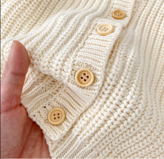 Baby girl soft knit cardigan winter ivory - Kali