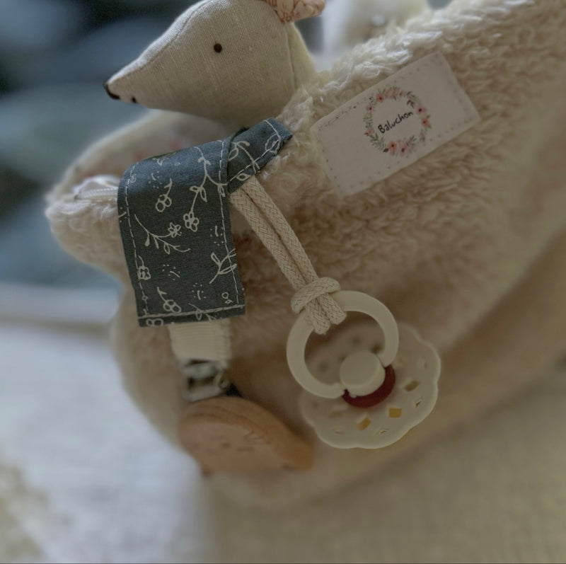 Load image into Gallery viewer, Attache-suce en coton – chat - Boutique Kaki Lilas
