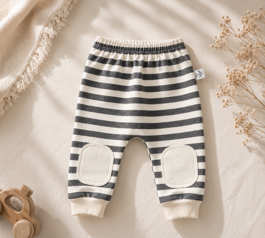 Soft cotton striped baby boy outfit – Autumn-Winter