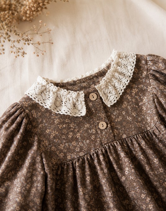 Béatrice Vintage Floral Romper – Autumn-Winter