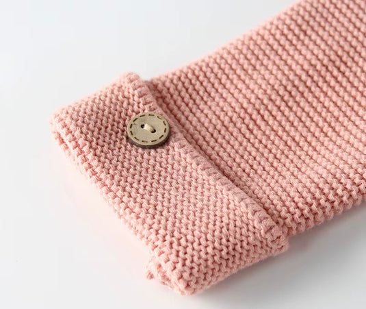 Baby girl's knitted cotton cardigan