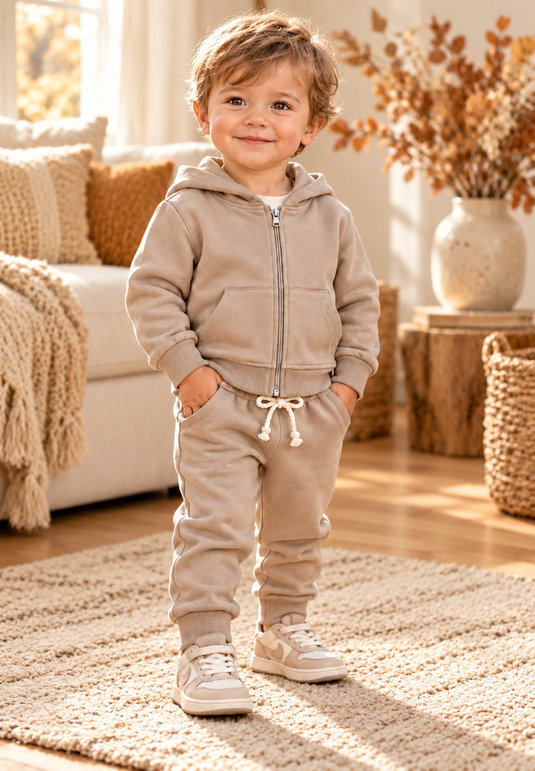 Ensemble deux pièces unisexe à capuche en coton – Automne-Hiver