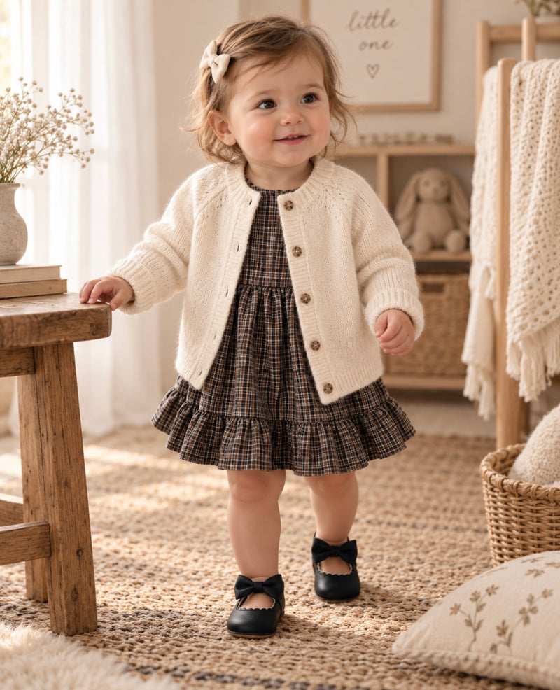 Load image into Gallery viewer, Adeline Baby Girl Plaid Dress – Autumn-Winter
