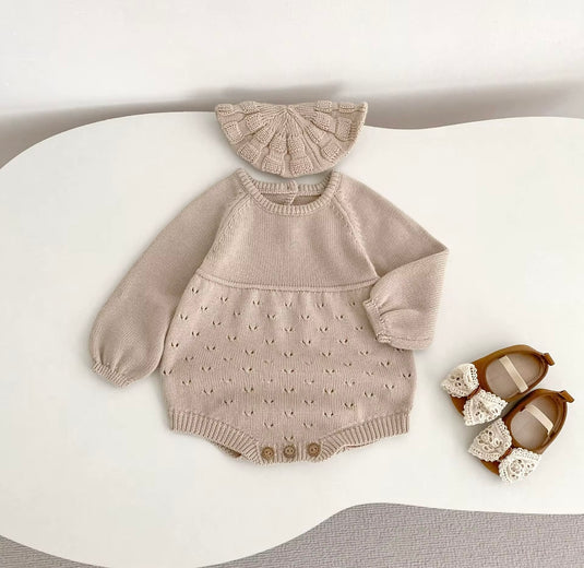 Combinaison bébé fille en tricot de coton doux – Kali
