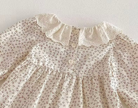Autumn Floral Cotton Dress – Autumn-Winter