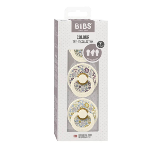Collection de suces Try-it BIBS X Liberty Éloise Ivory Lot de 3 - Boutique Kaki Lilas