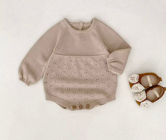 Combinaison bébé fille en tricot de coton doux – Kali