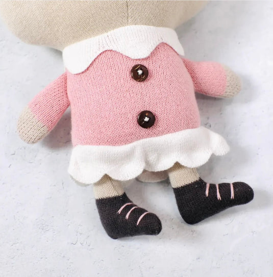 Handmade organic cotton plush Frankie Bear and Nurse Bear 