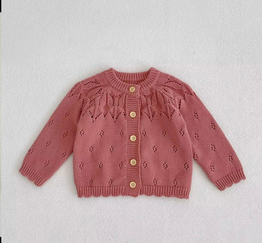 Baby girl soft and breathable knit cardigan ivory – Kali