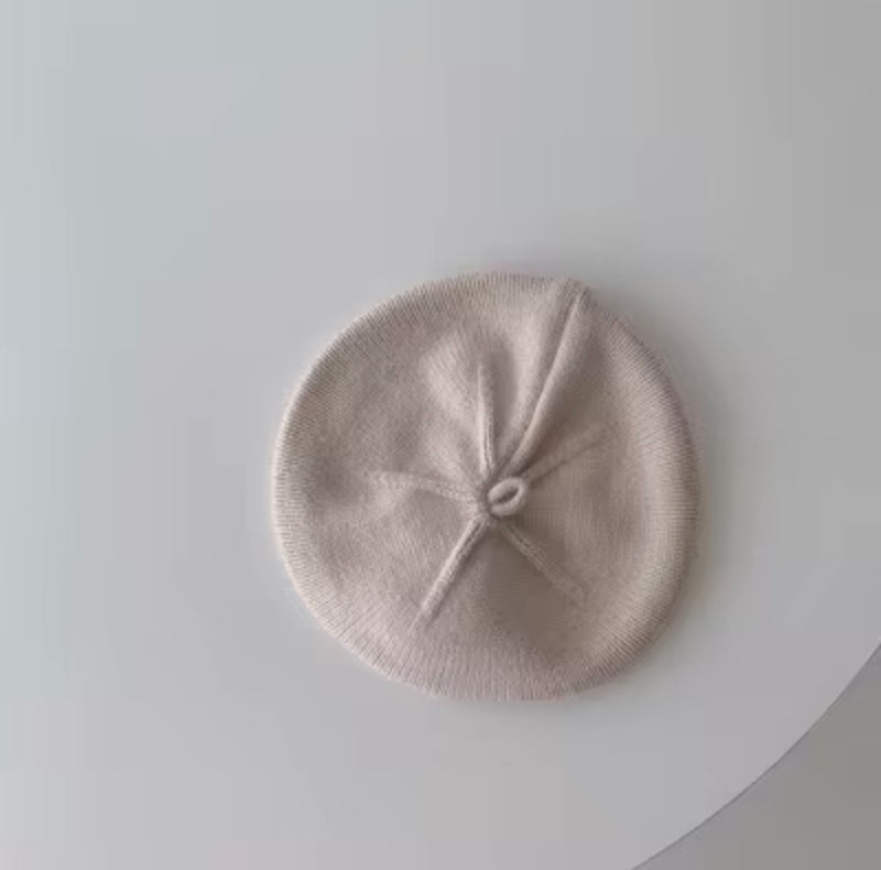Chargez l'image dans la visionneuse de la galerie, Béret bébé fille 0-3 ans en coton doux – Kaki Lilas - Boutique Kaki Lilas
