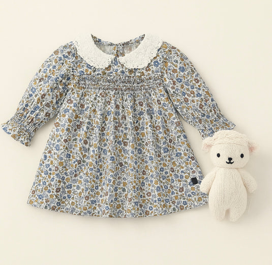 Retro Floral Fall Winter Girls Dress – Kali