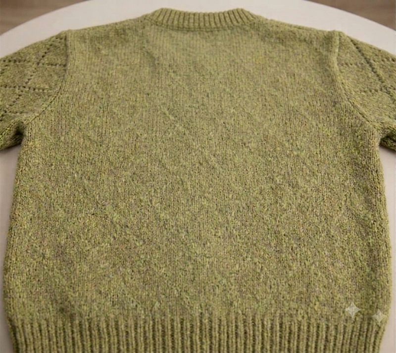 Load image into Gallery viewer, Olive openwork knit cardigan for baby and girl – Fall-Winter
