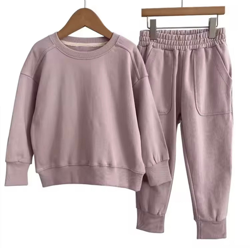 Load image into Gallery viewer, Ensemble de sweat-shirts à capuche décontractés deux pièces en coton -Pre-commande
